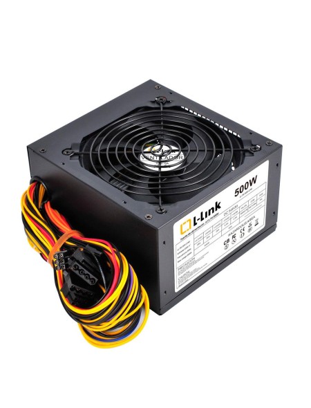 Fuente alimentacion ATX 500w L-Link Negra / Fan 12cm / Incluye cable de Alimentacion / LL-PS-500-CAB