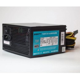 Fuente alimentacion ATX 700w Eightt Eps700 / Fan 120mm / 14db / 1x Eps / 12v 4 Pines / 4xSata / Pcie 6+2 / 2xIde / Negra EPS700