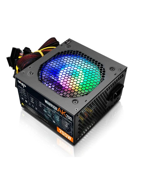 Fuente alimentacion ATX 700W Darkflash Aigo Warrior AK700 / RGB / Fan 12cm / Negra