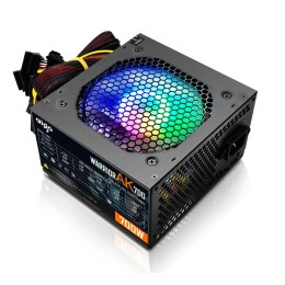 Fuente alimentacion ATX 700W Darkflash Aigo Warrior AK700 / RGB / Fan 12cm / Negra