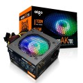 Fuente alimentacion ATX 700W Darkflash Aigo Warrior AK700 / RGB / Fan 12cm / Negra