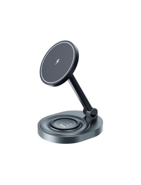 Cargador Inalámbrico QI 3 EN 1 / 15W / TA0436 / Negro / Mtk / 0054362